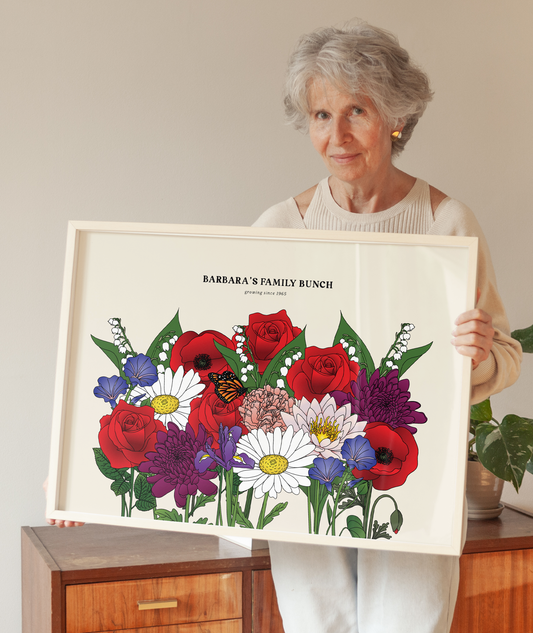 our family bunch (modern, coloured flowers)