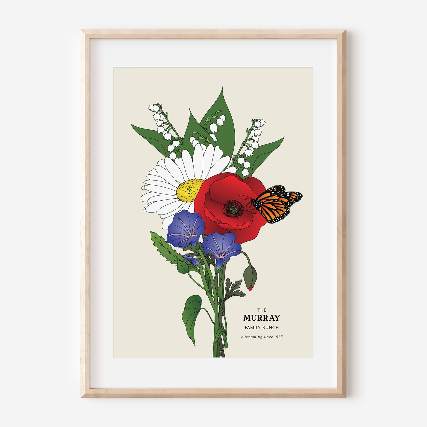 our family bunch (modern, coloured flowers)