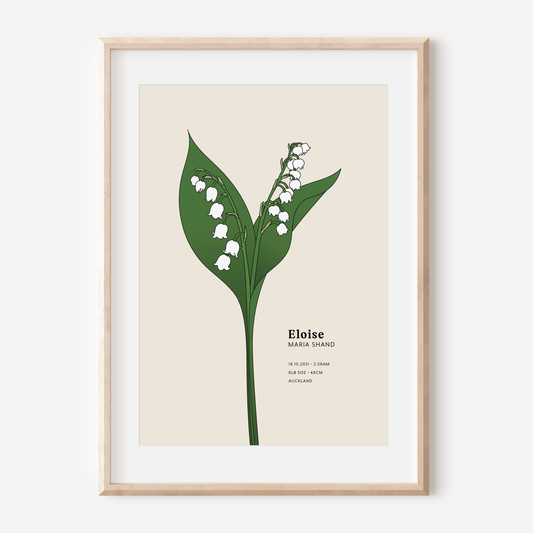 the birth flower (modern, coloured flowers)