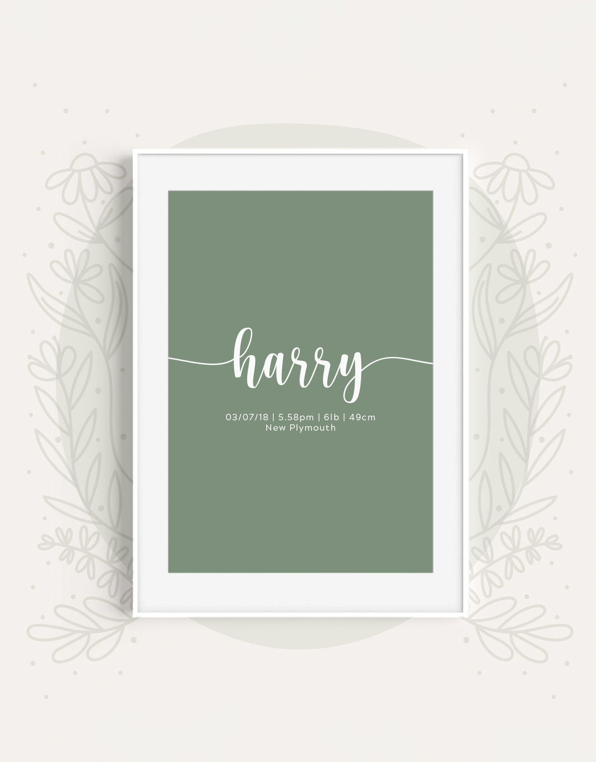 Sweet Petite | The Drifter baby birth announcement birth detail poster birth print