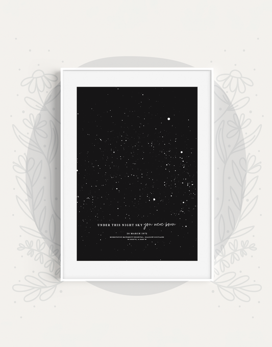 The Night Sky (Birth Print)