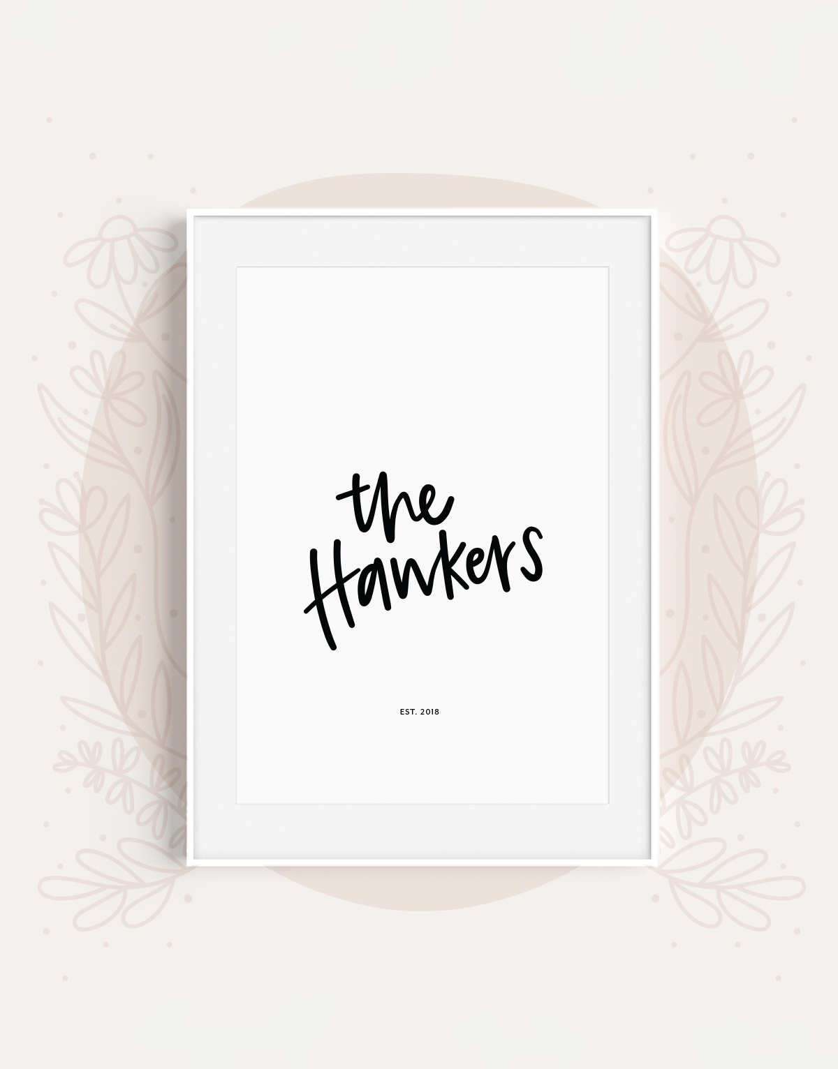 Sweet Petite | The Signature family print new house gift wedding print in white and midnight black
