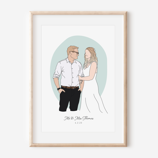 Minimalist Wedding Portrait