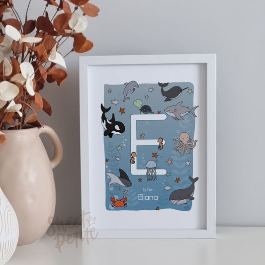 Initial Print - Under the Sea - Personalised