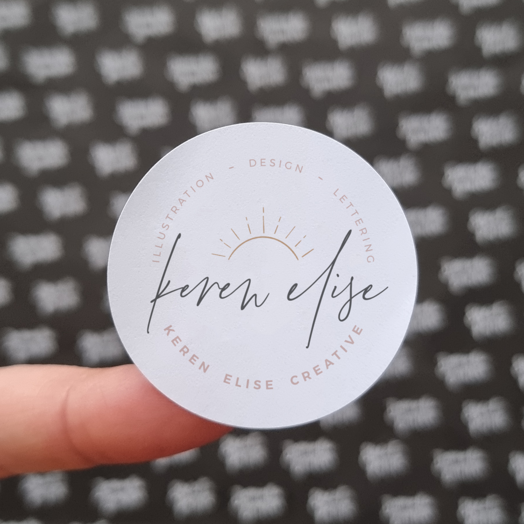 45mm Circle Stickers | Custom logo stickers for Keren Elise Creative by Sweet Petite