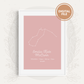 Sweet Petite | Zodiac constellations Baby birth announcement poster in The Astronomer style and rose pink colour