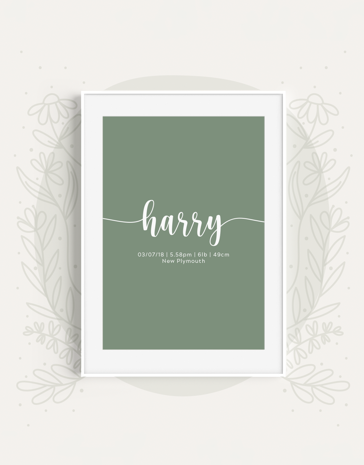 Sweet Petite | The Drifter baby birth announcement birth detail poster birth print 