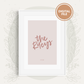 Sweet Petite | The Signature family print new house gift wedding print in pale pink and salmon pink